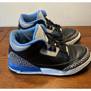 Nike Boys Air Jordan 3 398614-007 Black Basketball Shoes Sneakers Size 6.5Y